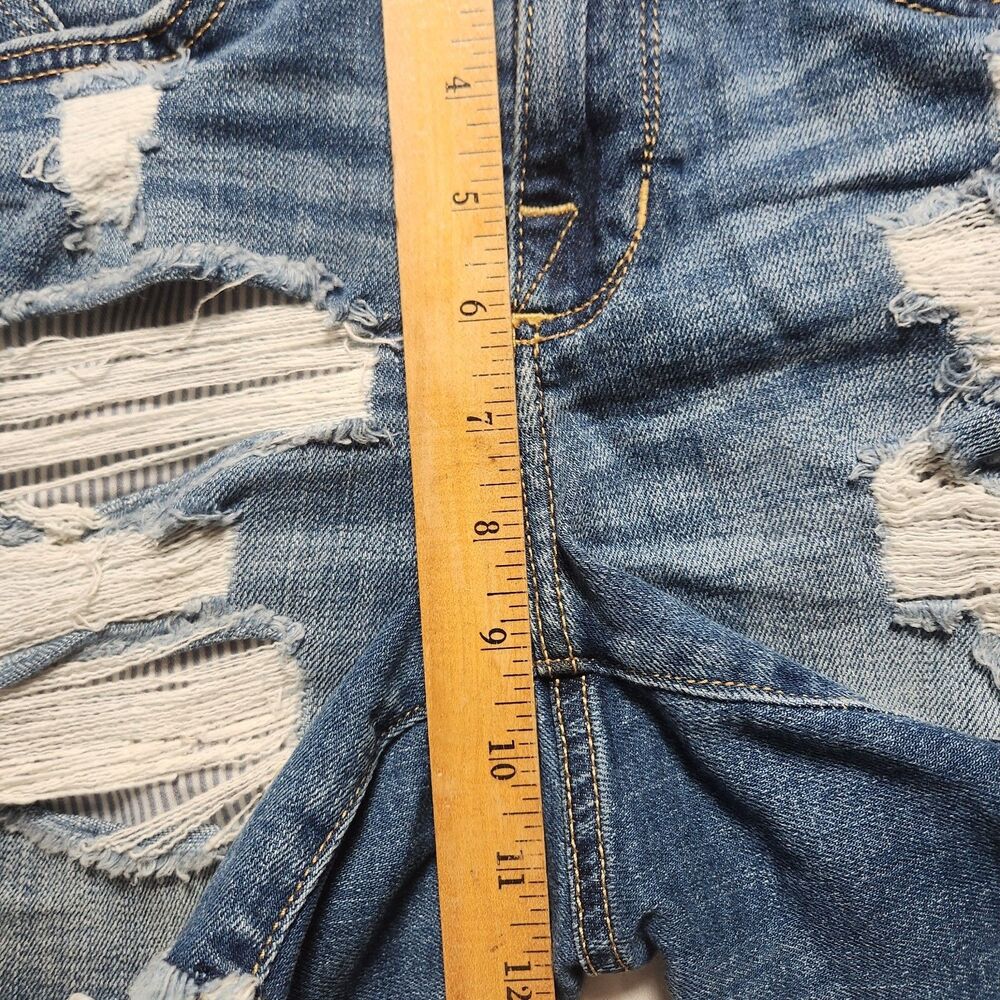 Rock & Republic Womens 8 Hula Distressed Cut Off Denim Shorts Blue - Picture 9 of 10